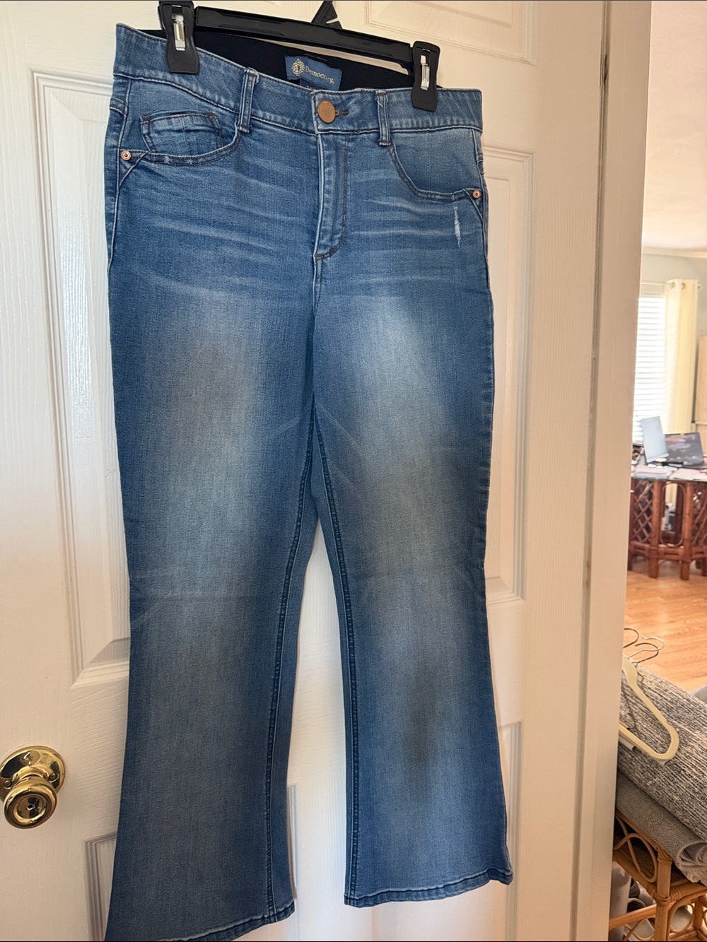 Democracy Medium Blue Flare Jeans - Classic Fade